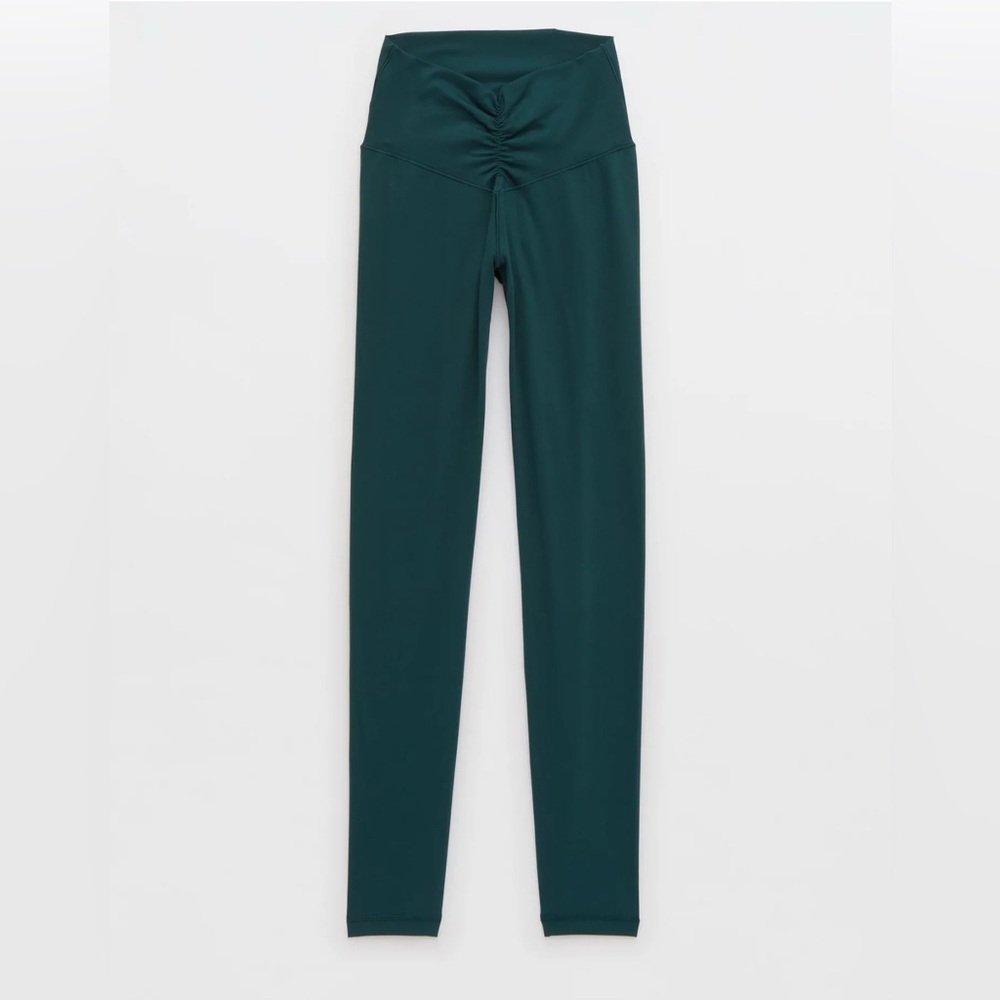 Aerie Real Me Ruched Black Leggings